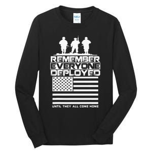 Remember Everyone Deployed R.E.D. Red Friday Military Tall Long Sleeve T-Shirt