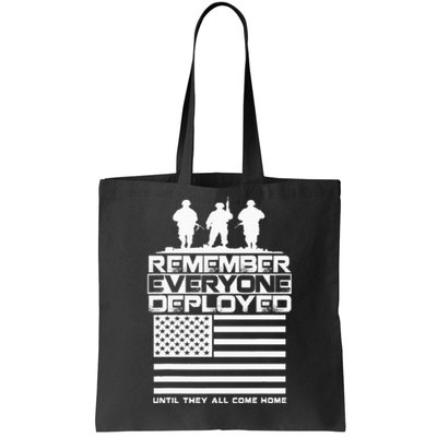 Remember Everyone Deployed R.E.D. Red Friday Military Tote Bag