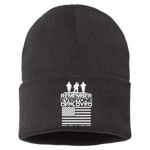 Remember Everyone Deployed R.E.D. Red Friday Military Sustainable Knit Beanie