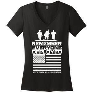 Remember Everyone Deployed R.E.D. Red Friday Military Women's V-Neck T-Shirt