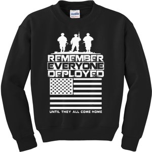 Remember Everyone Deployed R.E.D. Red Friday Military Kids Sweatshirt