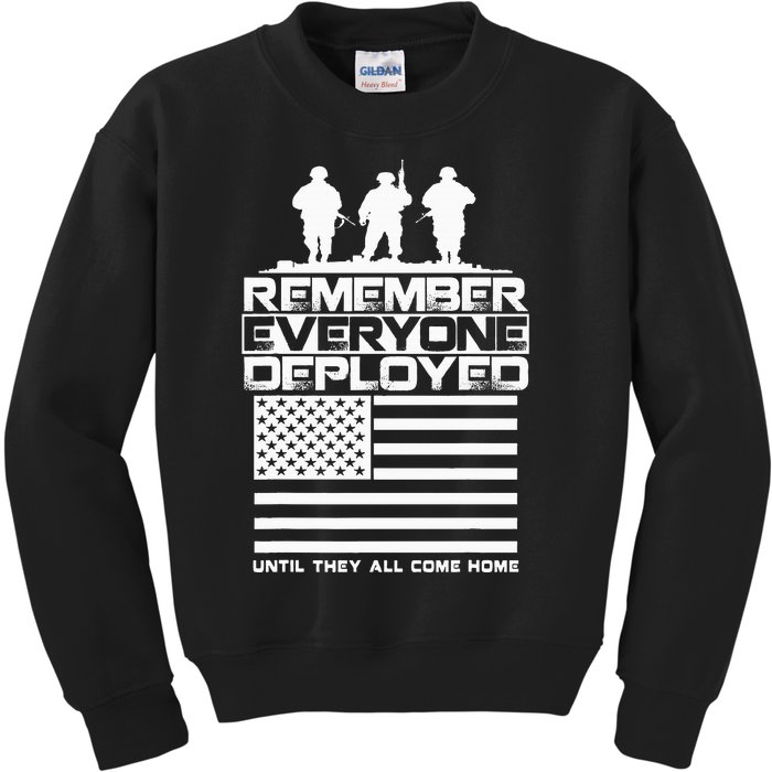 Remember Everyone Deployed R.E.D. Red Friday Military Kids Sweatshirt