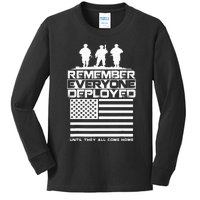 Remember Everyone Deployed R.E.D. Red Friday Military Kids Long Sleeve Shirt