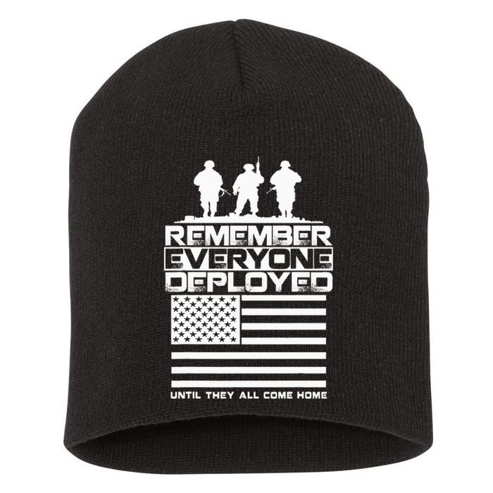 Remember Everyone Deployed R.E.D. Red Friday Military Short Acrylic Beanie