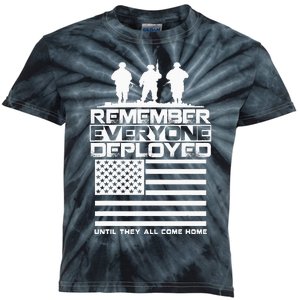 Remember Everyone Deployed R.E.D. Red Friday Military Kids Tie-Dye T-Shirt