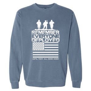 Remember Everyone Deployed R.E.D. Red Friday Military Garment-Dyed Sweatshirt