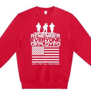 Remember Everyone Deployed R.E.D. Red Friday Military Premium Crewneck Sweatshirt