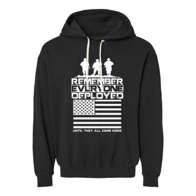 Remember Everyone Deployed R.E.D. Red Friday Military Garment-Dyed Fleece Hoodie