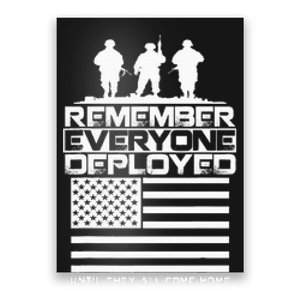 Remember Everyone Deployed R.E.D. Red Friday Military Poster