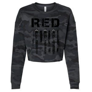 Remember Everyone Deployed RED Friday Cropped Pullover Crew