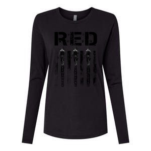 Remember Everyone Deployed RED Friday Womens Cotton Relaxed Long Sleeve T-Shirt