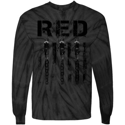 Remember Everyone Deployed RED Friday Tie-Dye Long Sleeve Shirt