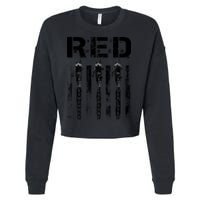 Remember Everyone Deployed RED Friday Cropped Pullover Crew