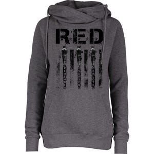 Remember Everyone Deployed RED Friday Womens Funnel Neck Pullover Hood