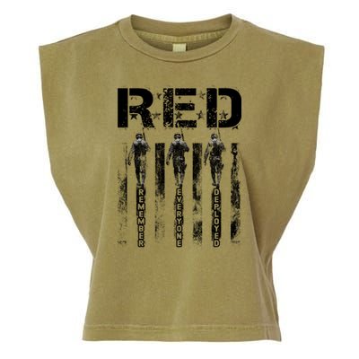 Remember Everyone Deployed RED Friday Garment-Dyed Women's Muscle Tee