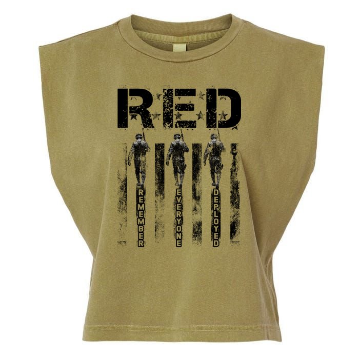 Remember Everyone Deployed RED Friday Garment-Dyed Women's Muscle Tee