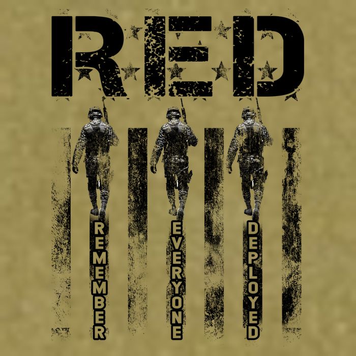 Remember Everyone Deployed RED Friday Garment-Dyed Women's Muscle Tee