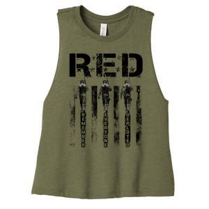 Remember Everyone Deployed RED Friday Women's Racerback Cropped Tank