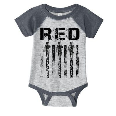 Remember Everyone Deployed RED Friday Infant Baby Jersey Bodysuit