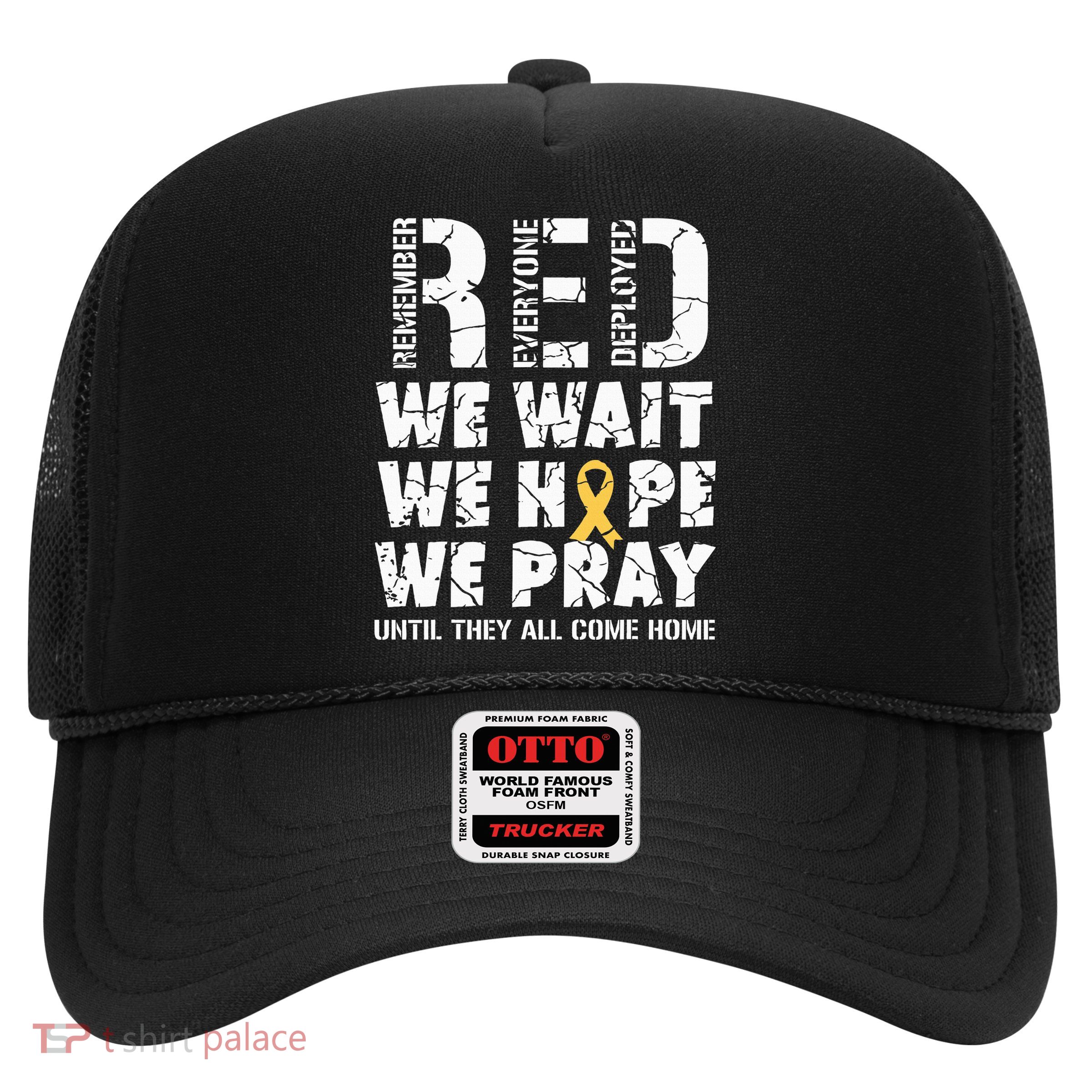 Remember Everyone Deployed Red Friday Military Retro Trucker Hat