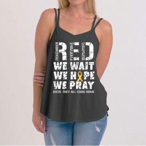 Remember Everyone Deployed Red Friday Military Retro Women's Strappy Tank