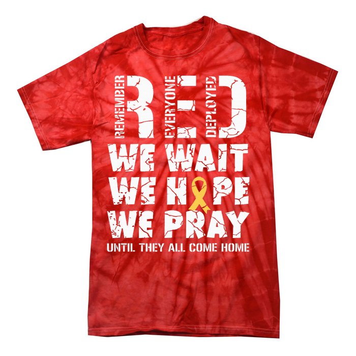 Remember Everyone Deployed Red Friday Military Retro Tie-Dye T-Shirt