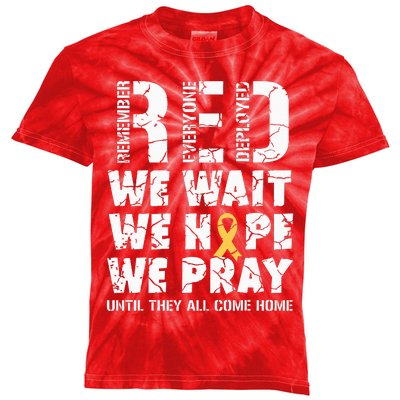 Remember Everyone Deployed Red Friday Military Retro Kids Tie-Dye T-Shirt