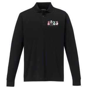 Retro Emergency Department Happy New Year 2025 Er Crew Nurse Performance Long Sleeve Polo