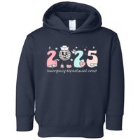 Retro Emergency Department Happy New Year 2025 Er Crew Nurse Toddler Hoodie