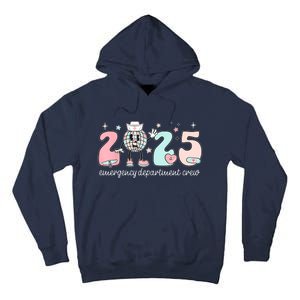 Retro Emergency Department Happy New Year 2025 Er Crew Nurse Tall Hoodie