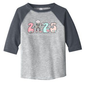 Retro Emergency Department Happy New Year 2025 Er Crew Nurse Toddler Fine Jersey T-Shirt