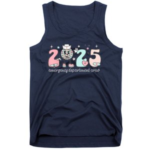 Retro Emergency Department Happy New Year 2025 Er Crew Nurse Tank Top