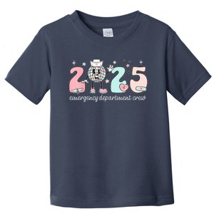 Retro Emergency Department Happy New Year 2025 Er Crew Nurse Toddler T-Shirt