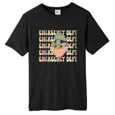 Retro Emergency Department St Patrick's Day Funny ER ED Nurse RN Teach Tall Fusion ChromaSoft Performance T-Shirt