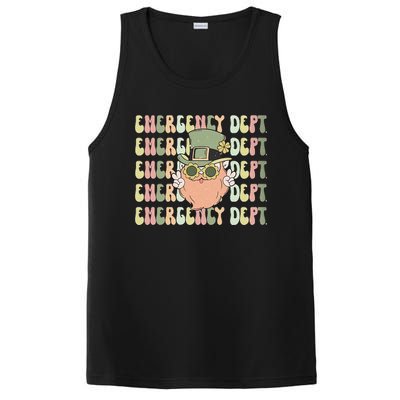 Retro Emergency Department St Patrick's Day Funny ER ED Nurse RN Teach PosiCharge Competitor Tank