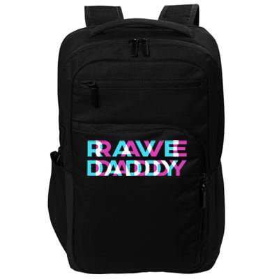 Rave Edm Daddy Music Festival Father Optical Trippy Illusion Impact Tech Backpack