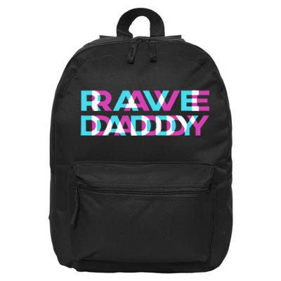 Rave Edm Daddy Music Festival Father Optical Trippy Illusion 16 in Basic Backpack