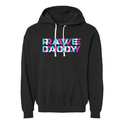 Rave Edm Daddy Music Festival Father Optical Trippy Illusion Garment-Dyed Fleece Hoodie