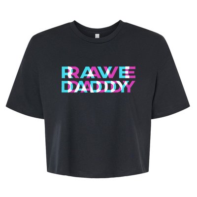 Rave Edm Daddy Music Festival Father Optical Trippy Illusion Bella+Canvas Jersey Crop Tee