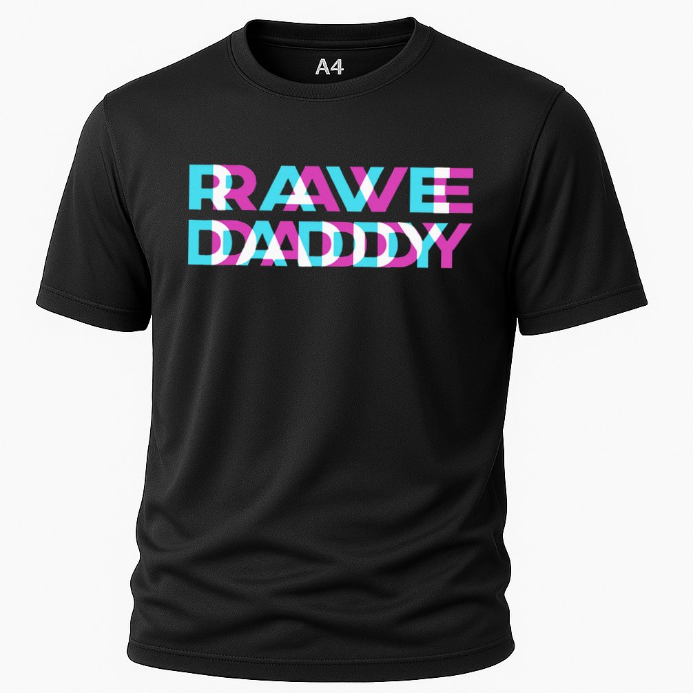 Rave Edm Daddy Music Festival Father Optical Trippy Illusion Cooling Performance Crew T-Shirt