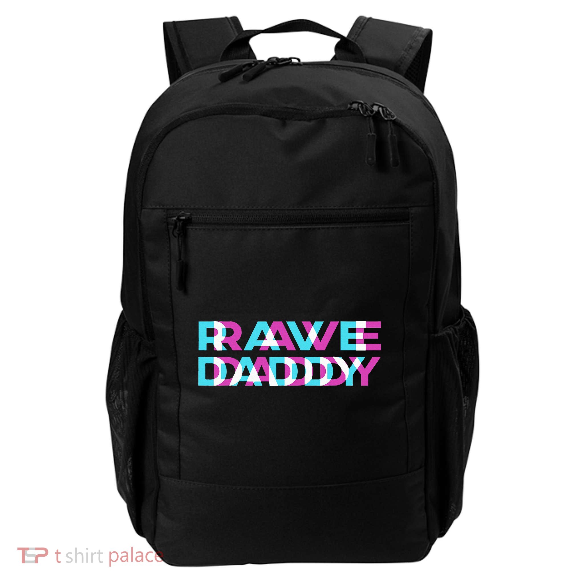 Rave Edm Daddy Music Festival Father Optical Trippy Illusion Backpack