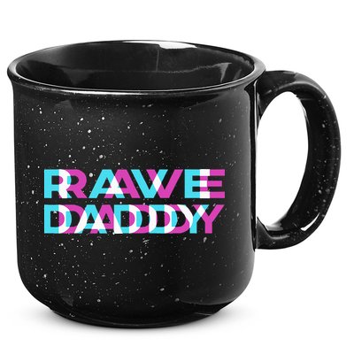 Rave Edm Daddy Music Festival Father Optical Trippy Illusion 15oz Campfire Ceramic Mug