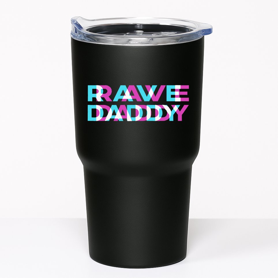 Rave Edm Daddy Music Festival Father Optical Trippy Illusion Tumbler