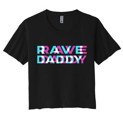 Rave Edm Daddy Music Festival Father Optical Trippy Illusion Crop Top