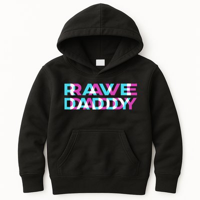 Rave Edm Daddy Music Festival Father Optical Trippy Illusion Kids Hoodie
