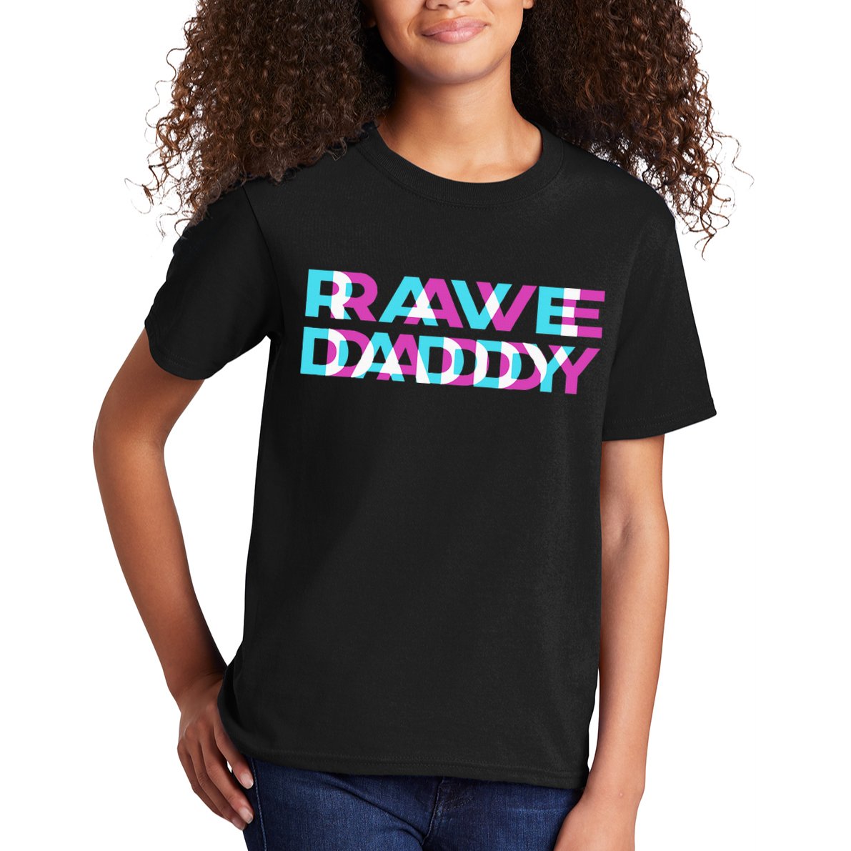 Rave Edm Daddy Music Festival Father Optical Trippy Illusion Kids T-Shirt