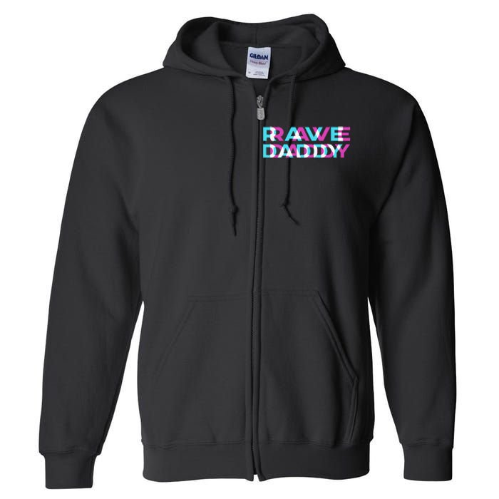 Rave Edm Daddy Music Festival Father Optical Trippy Illusion Full Zip Hoodie