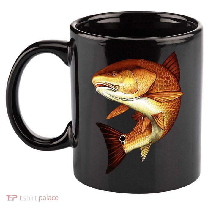 Redfish Swim 11oz C Handle Ceramic Mug