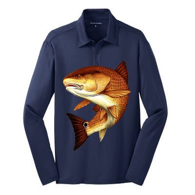 Redfish Swim Silk Touch Performance Long Sleeve Polo