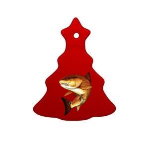 Redfish Swim Ceramic Tree Ornament